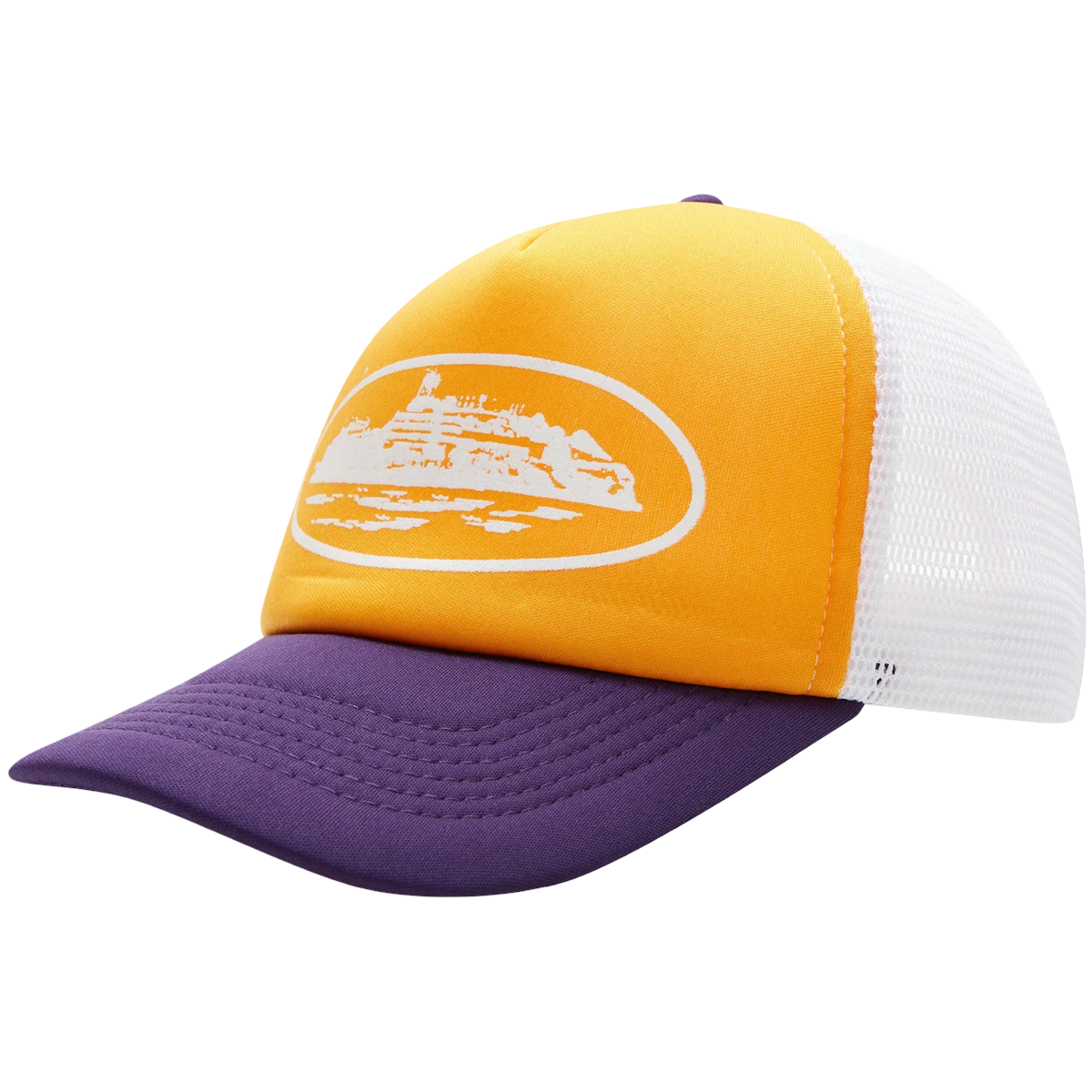 Corteiz Alcatraz Trucker Hat Yellow/Purple