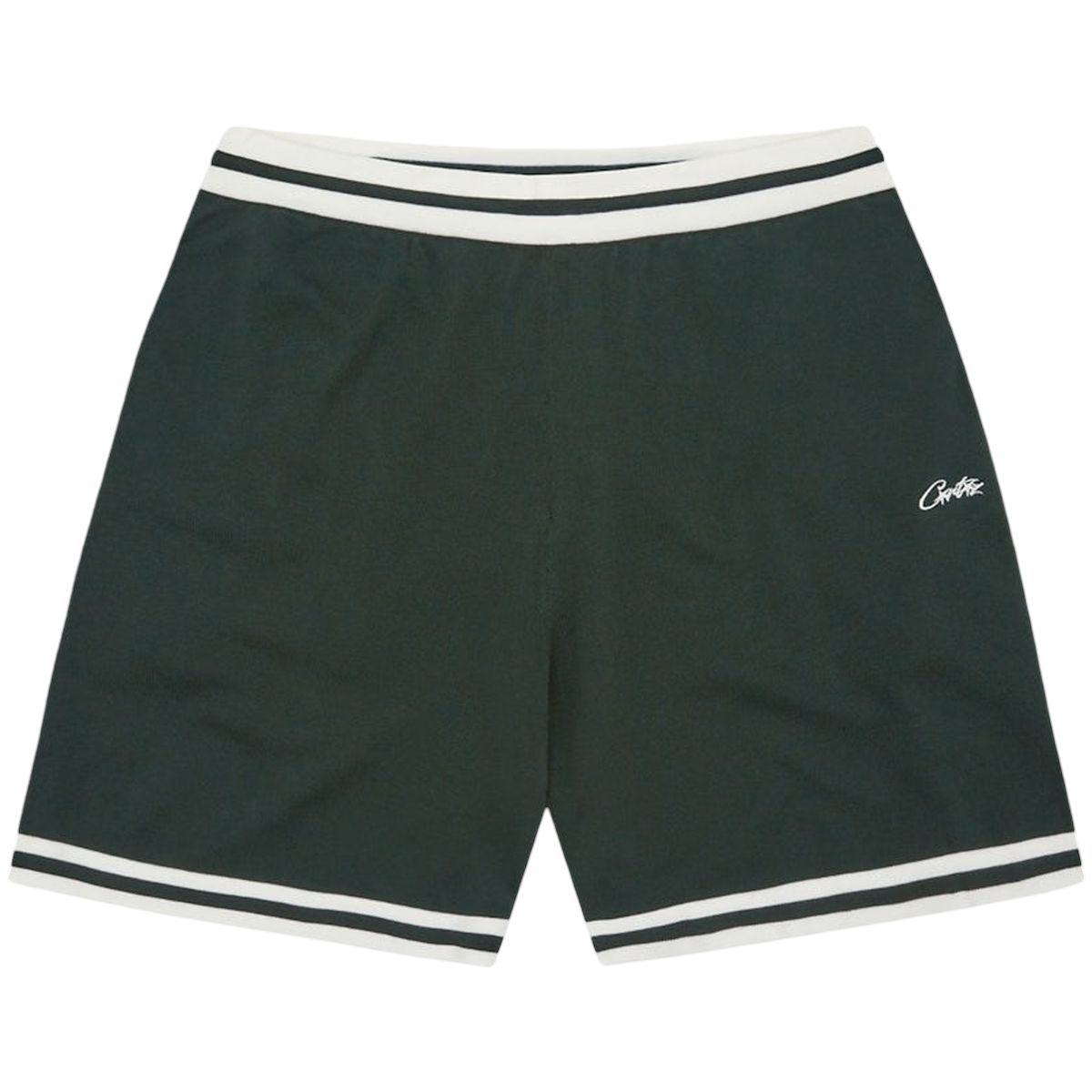 Corteiz Deala Knit Shorts Forest Green