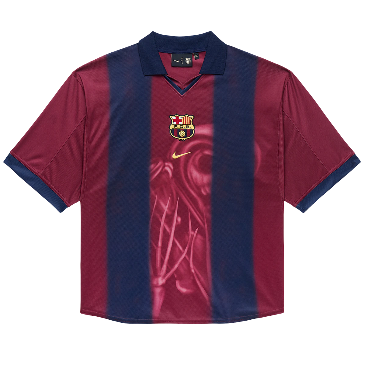 Travis Scott x Nike x FC Barcelona Retro 2000/01 Home Skeleton Jersey Multicolor