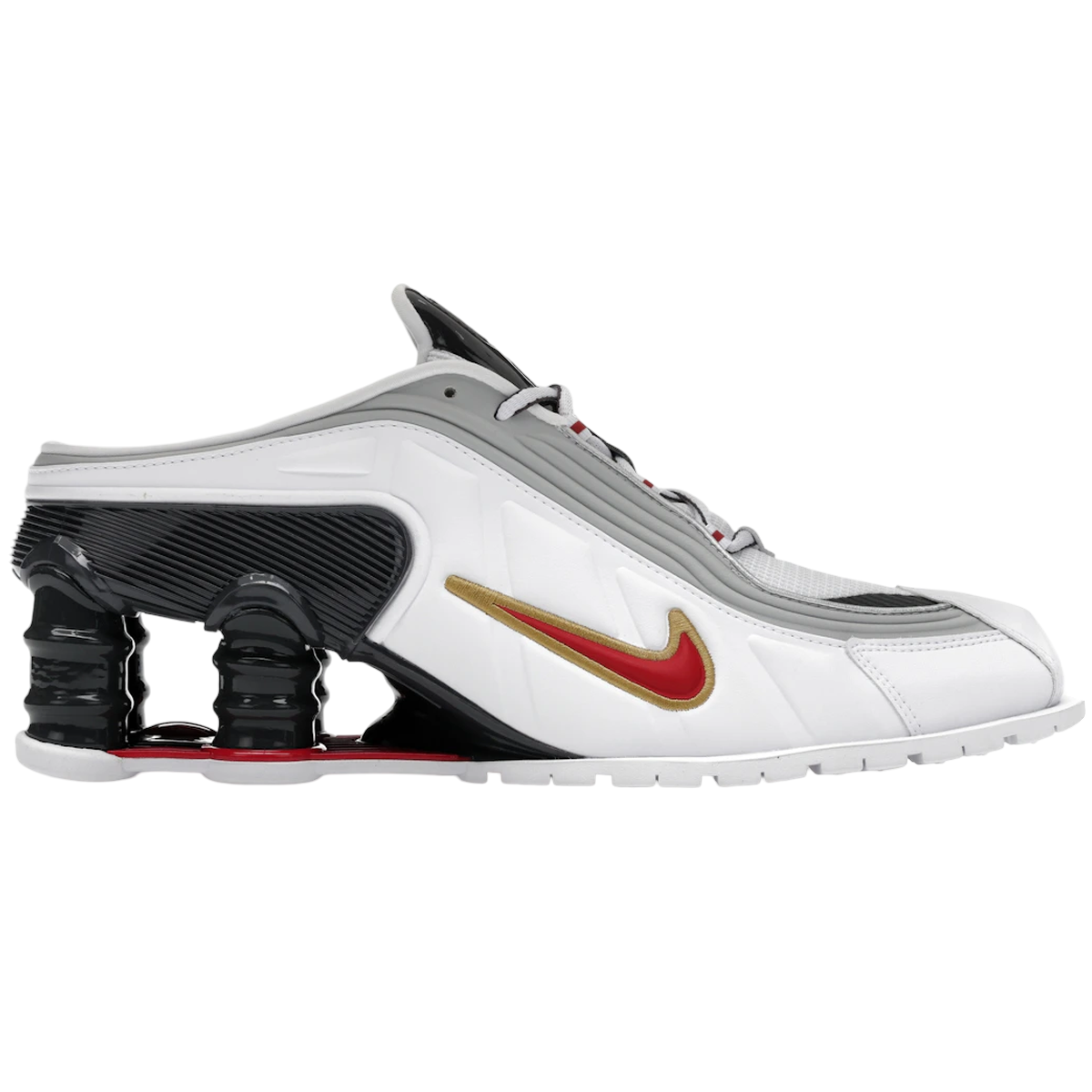Nike Shox MR4 Mule Martine Rose Metallic Platinum Varsity Red