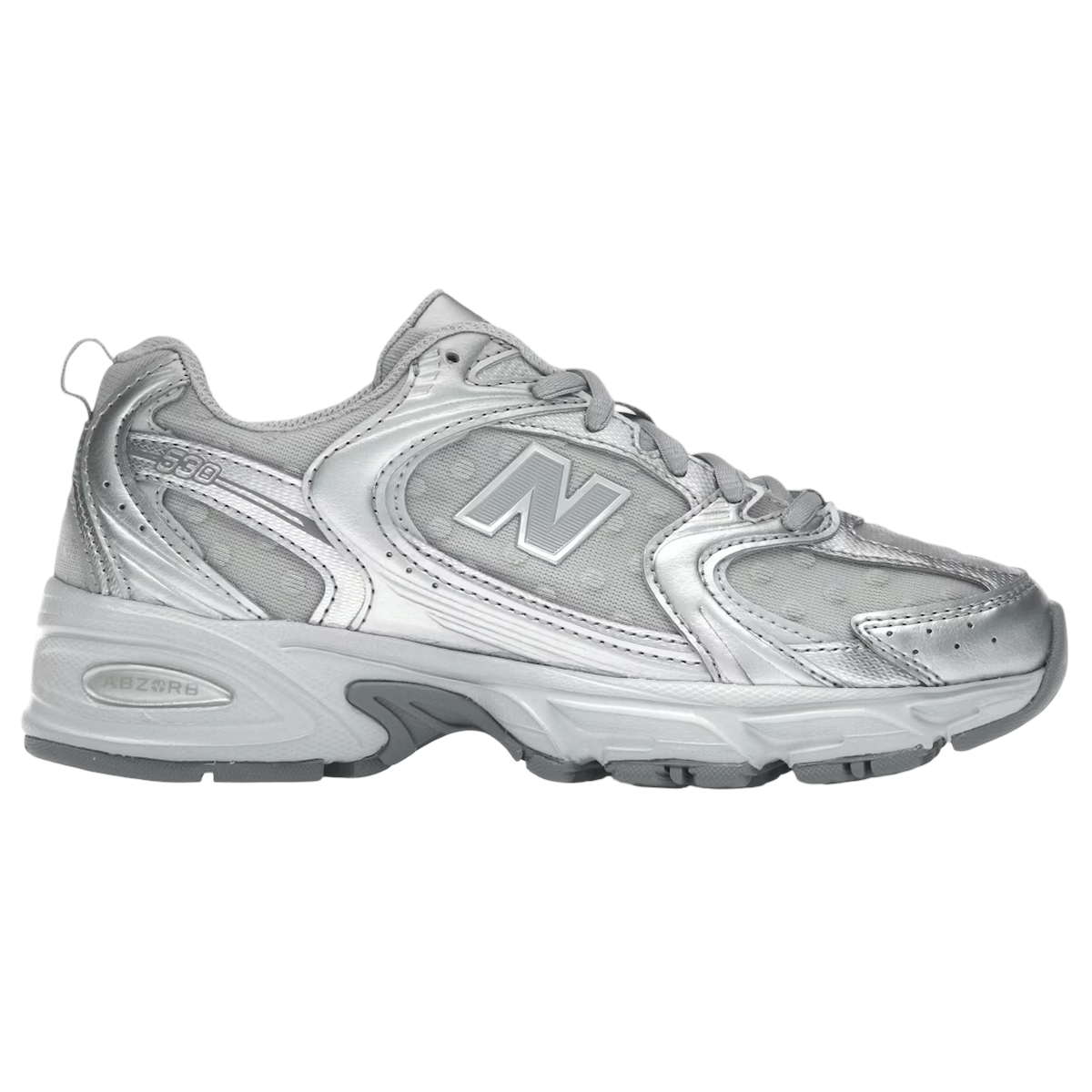 New Balance 530 Silver Metallic Raincloud Polka Dots