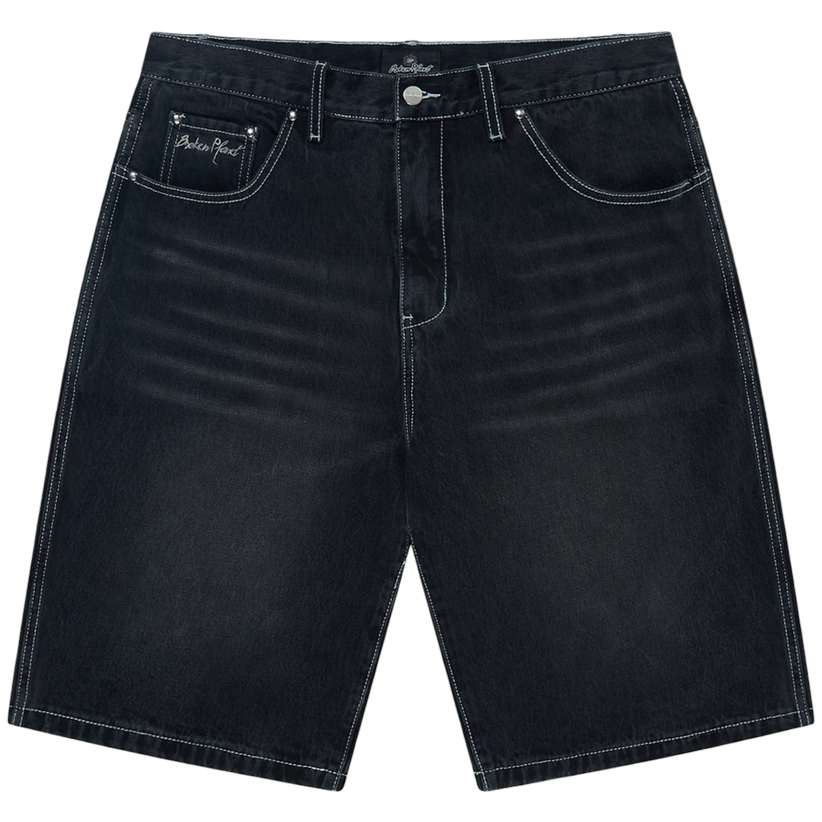 Broken Planet Denim Shorts Washed Black