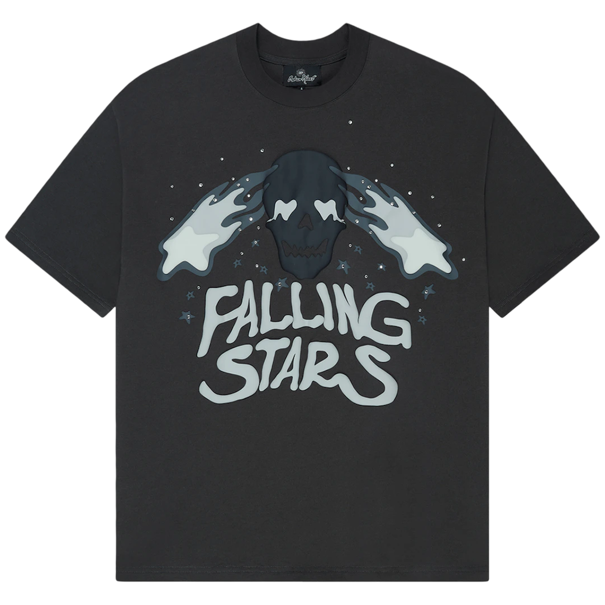 Broken Planet Falling Stars T-Shirt Soot Black
