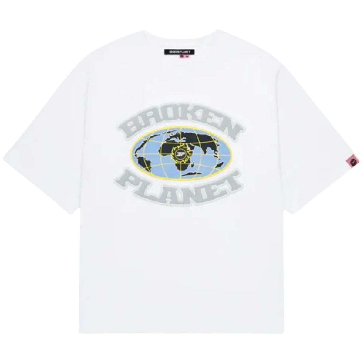 Broken Planet Market Grid T Shirt Snow White