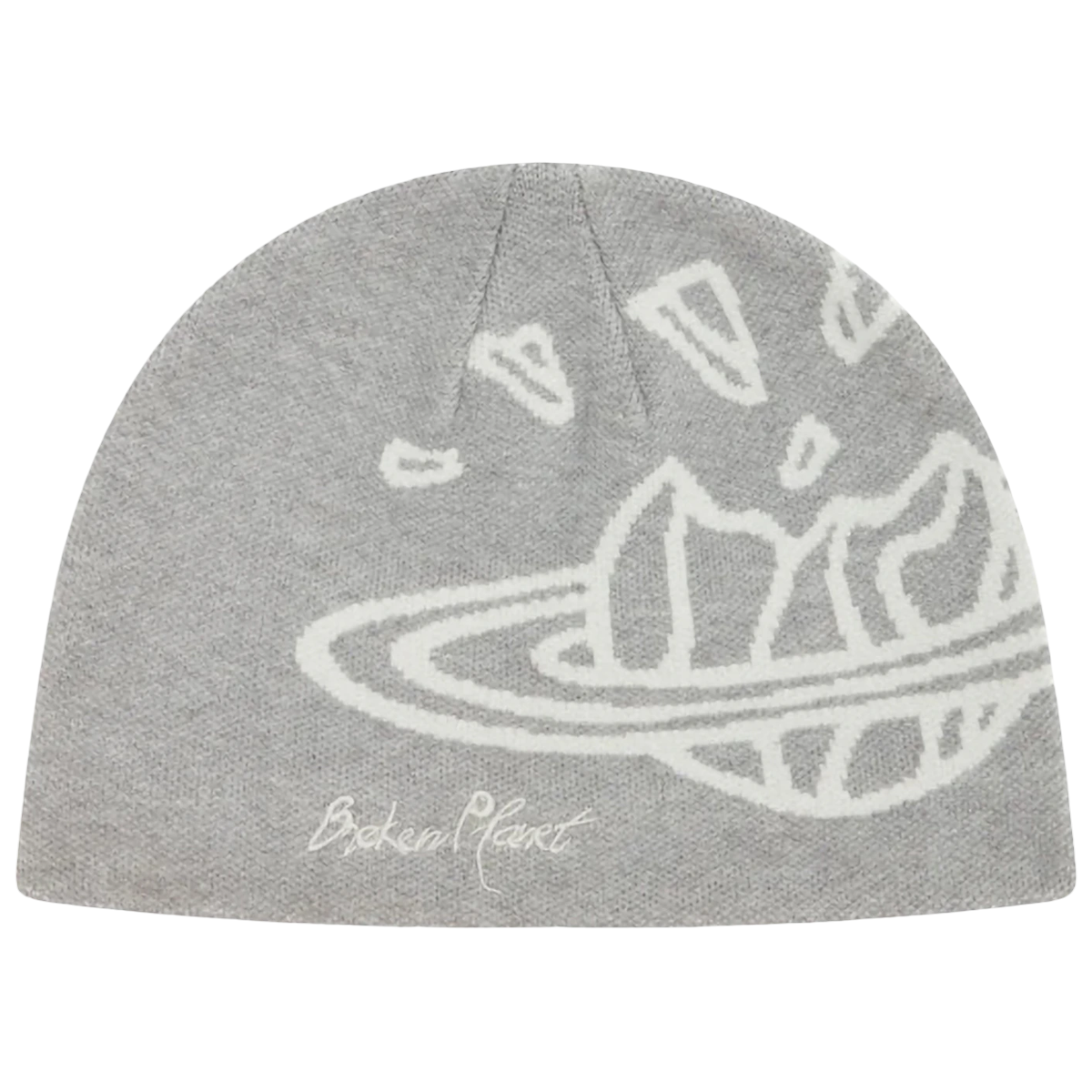 Broken Planet Logo Nylon Beanie Heather Grey