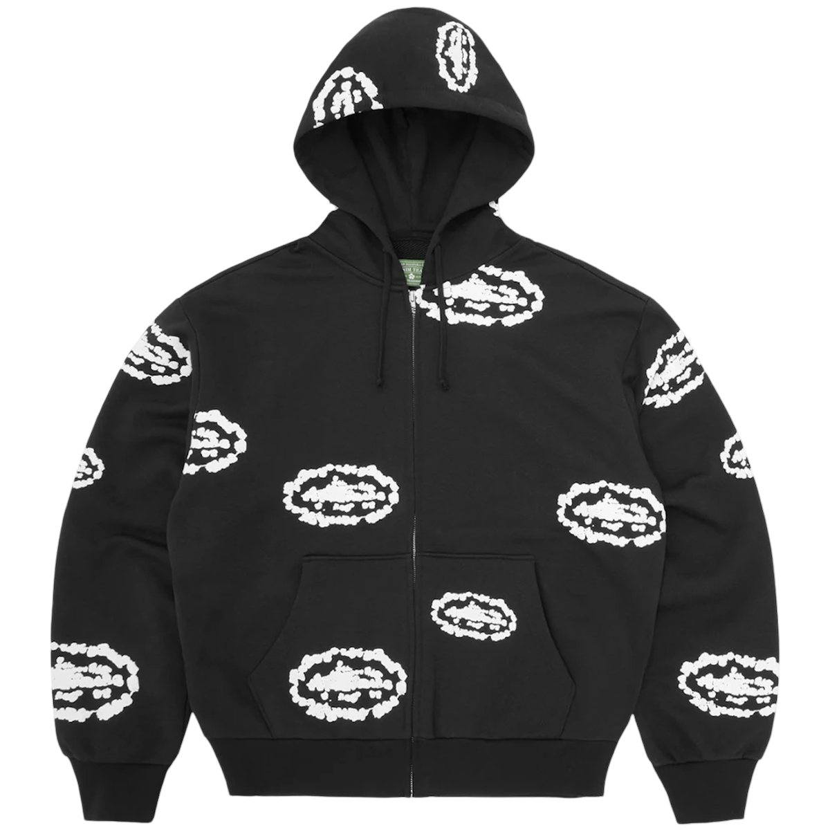 Corteiz x Denim Tears Island Wreath Zip Hoodie Black