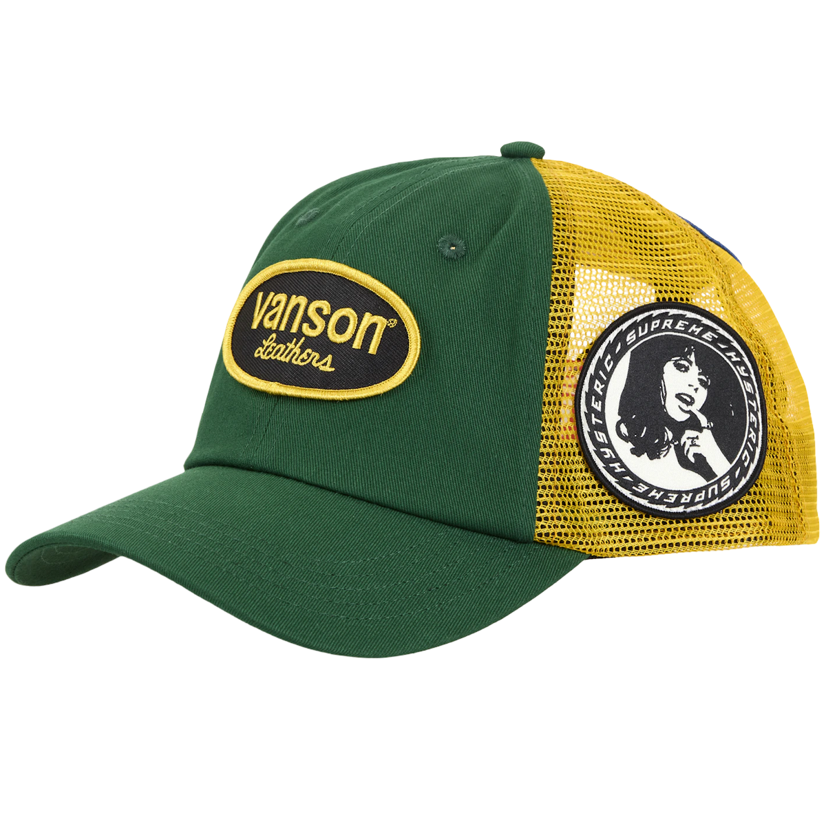 Supreme Hysteric Glamour Vanson Leather Mesh Back 6-Panel Green