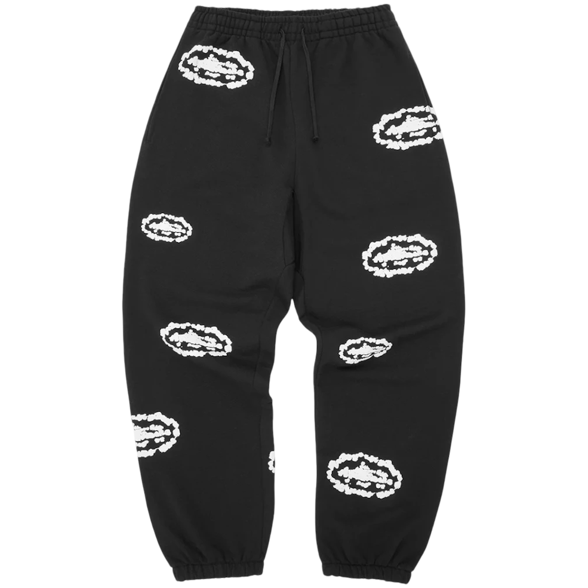 Corteiz x Denim Tears Island Wreath Sweatpant Black