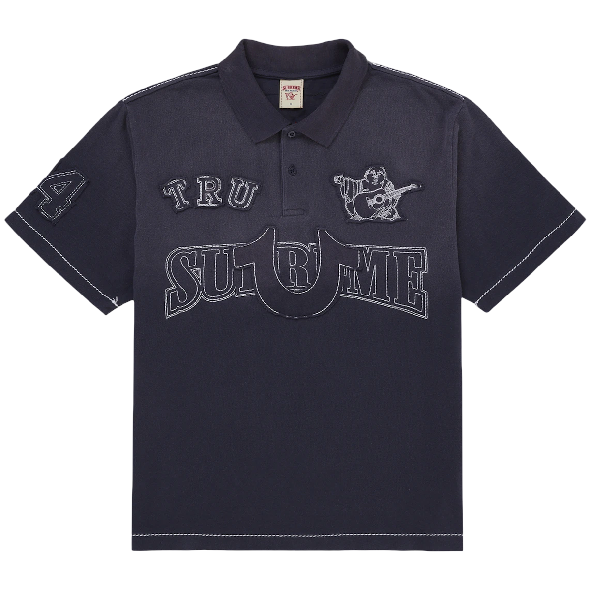 Supreme True Religion Applique Polo Navy