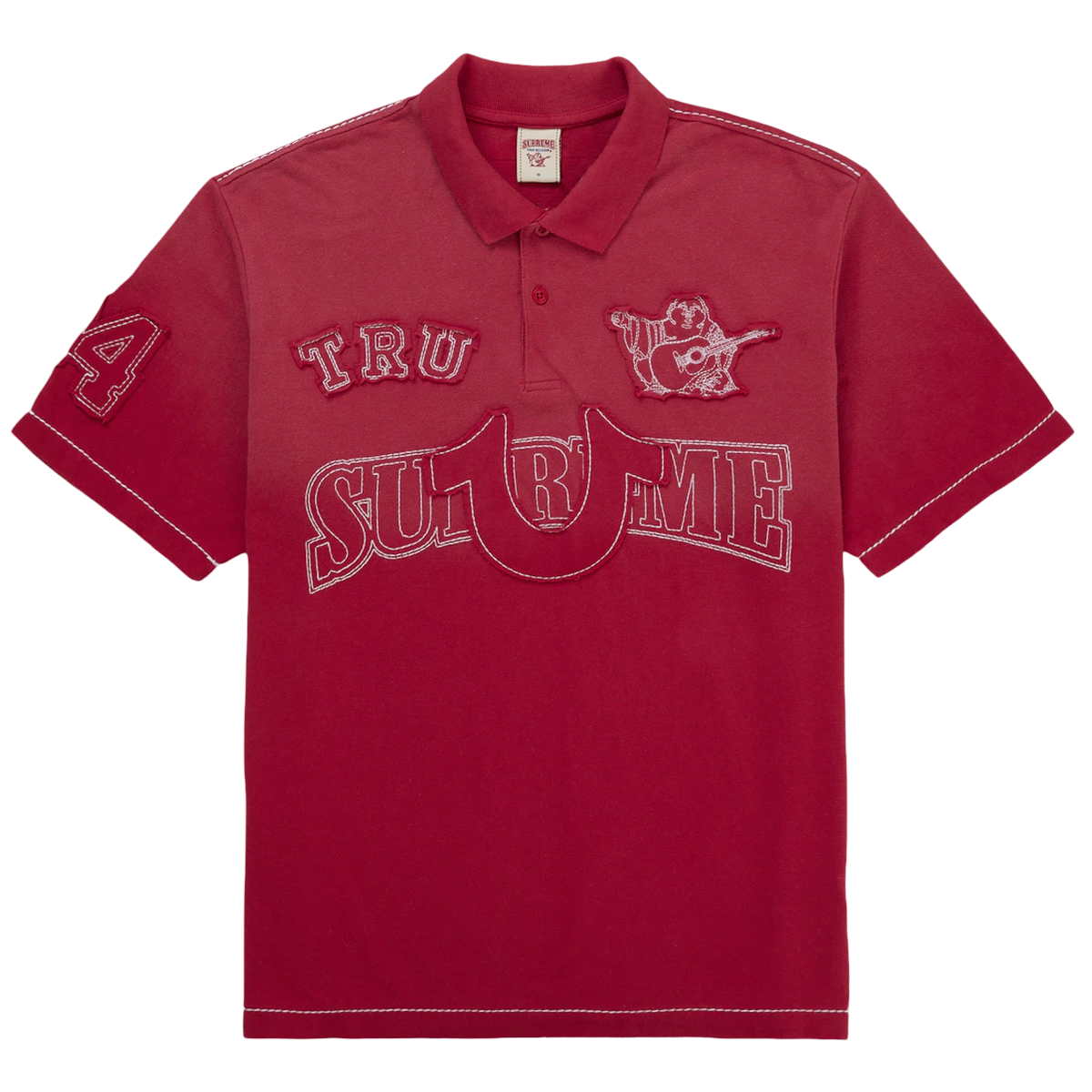 Supreme True Religion Applique Polo Red