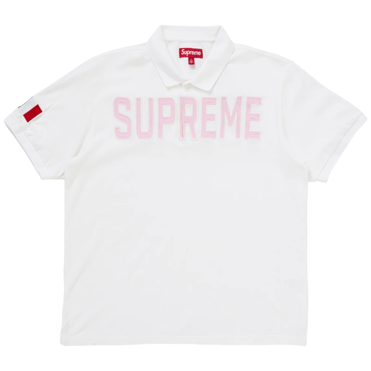 Supreme Twill Applique Polo White