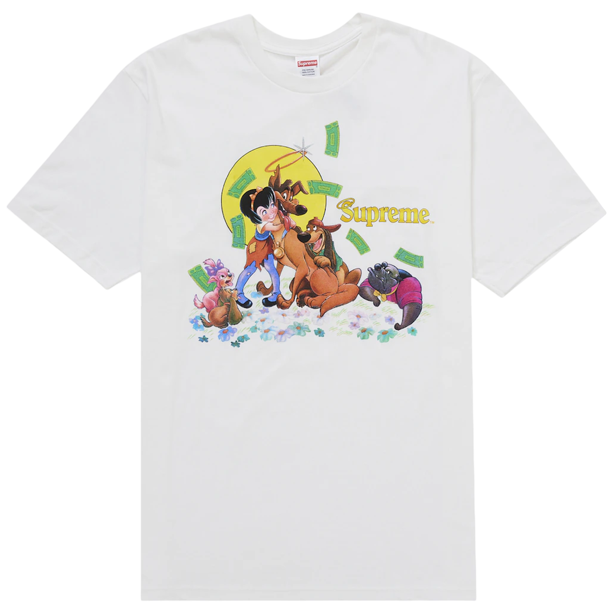 Supreme All Dogs Go To Heaven Tee White