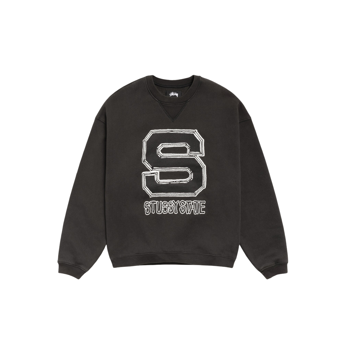 Stussy State Crew Hoodie Black