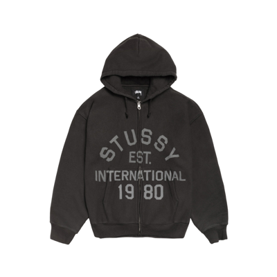 Stussy Established Black Zip Hoodie