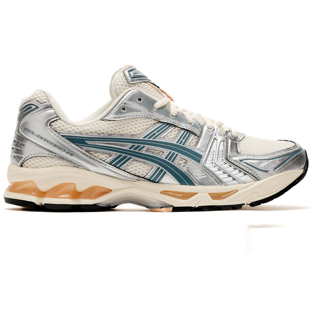 ASICS Gel-Kayano 14 Birch Pure Silver Teal Gold