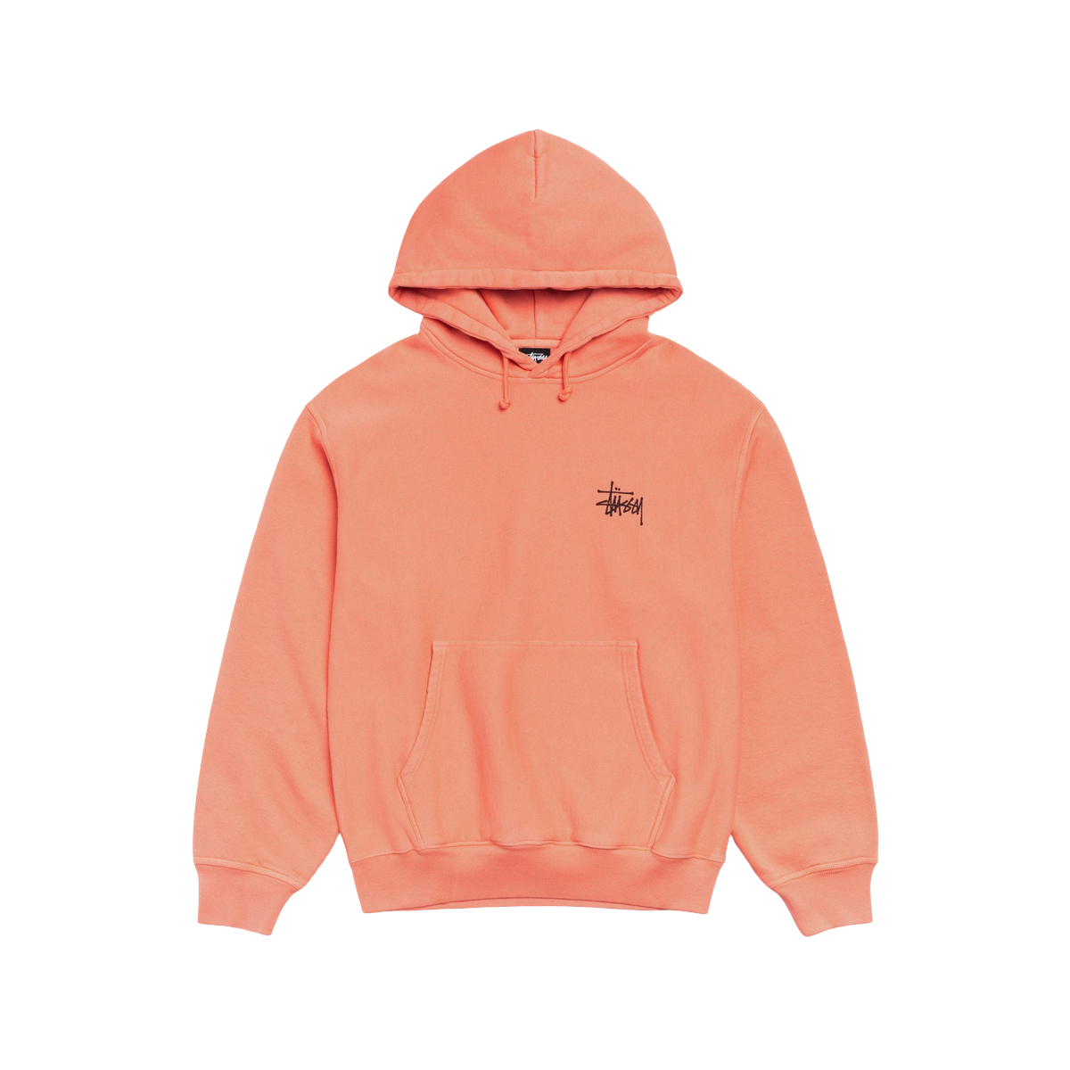 Stussy Basic Hoodie Pigment Dyed Sherbert