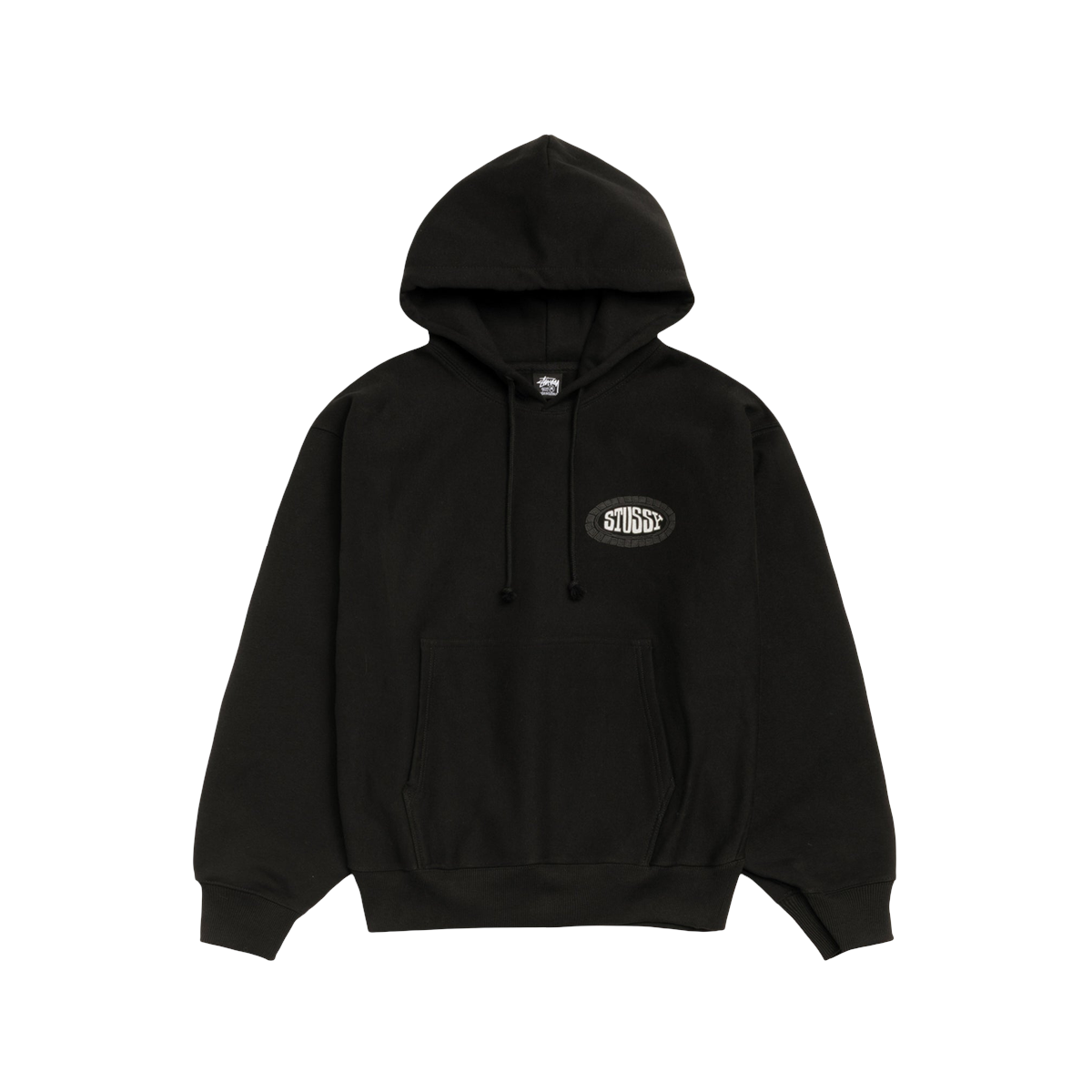 Stussy Tile Oval Hoodie Black