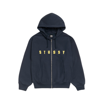 Stussy Lens Zip Hoodie Navy