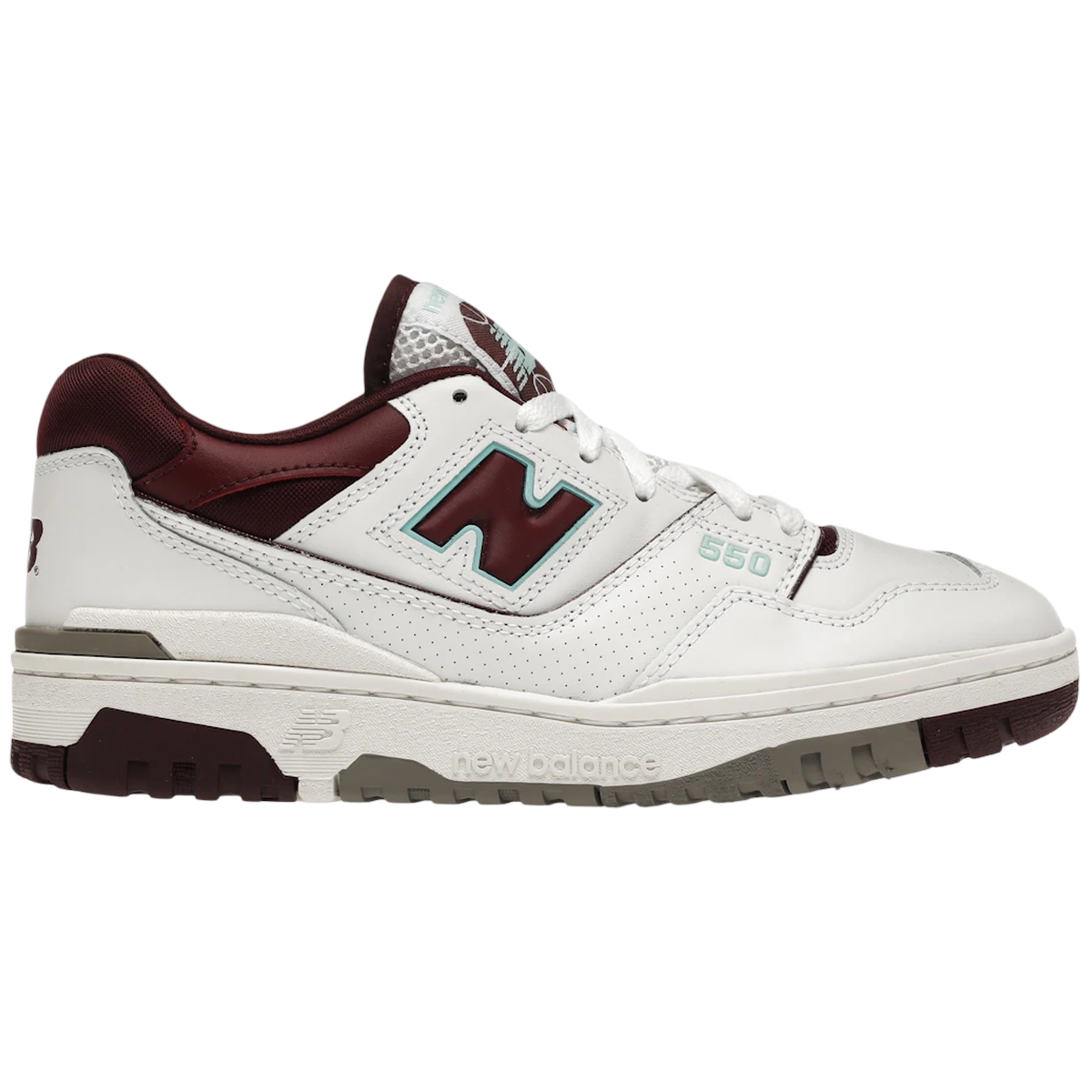 New Balance 550 Burgundy Cyan