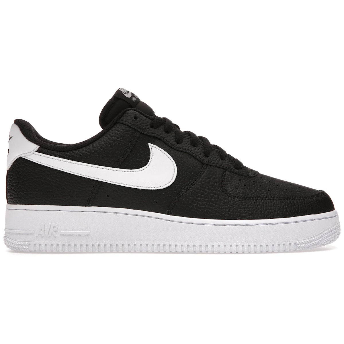 Nike Air Force 1 Low 07 Black White Pebbled Leather
