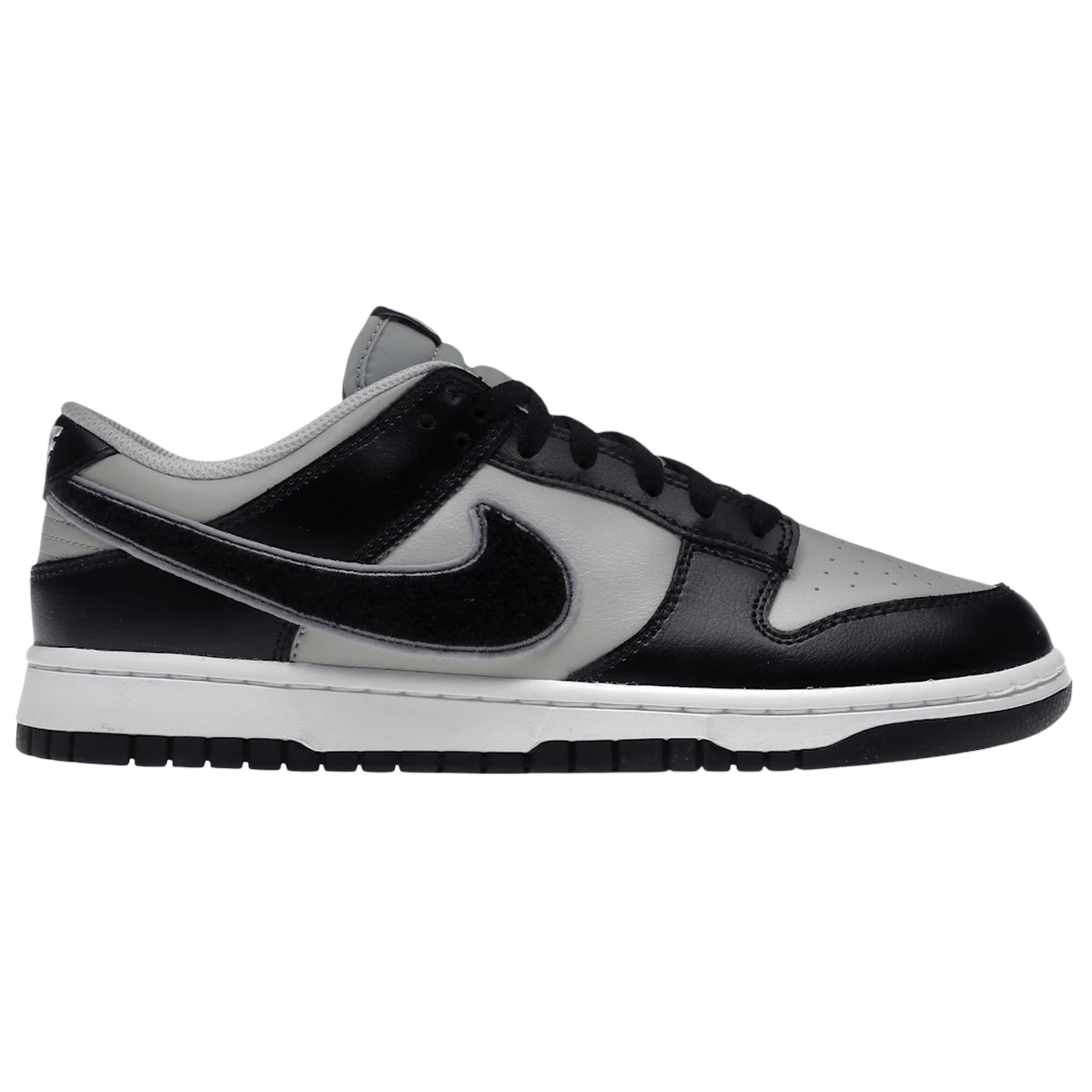 Nike Dunk Low Chenille Swoosh Black Grey