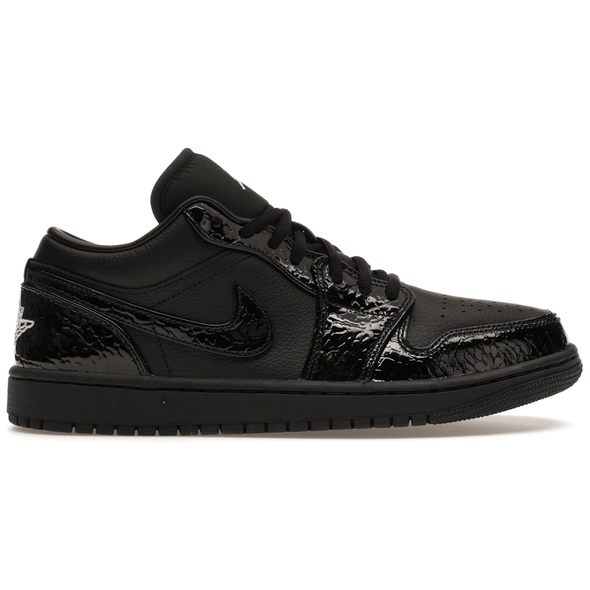 Air Jordan 1 Low SE Patent Elephant Black