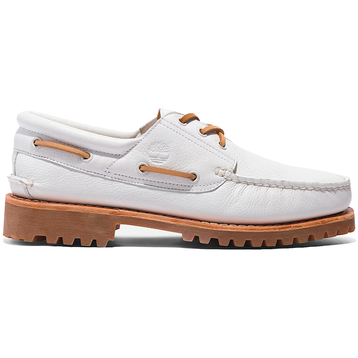 Timberland 3-Eye Lug Handsewn Boat Shoe White