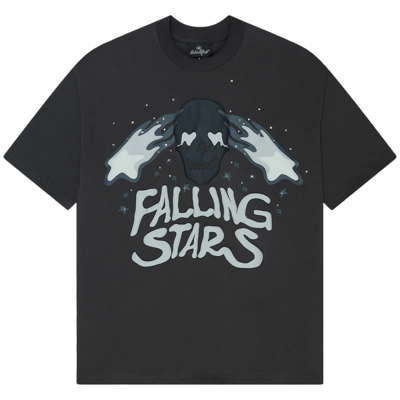 Broken Planet Falling Stars T-Shirt Soot Black