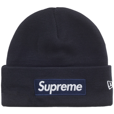Supreme New Era Box Logo Beanie FW25 Navy