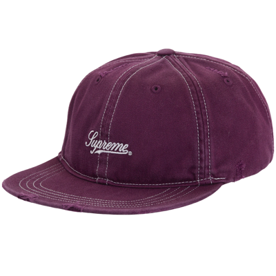 Supreme Distressed Script 6-Panel Red
