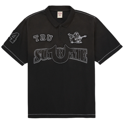 Supreme True Religion Applique Polo Black