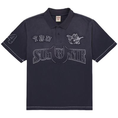 Supreme True Religion Applique Polo Navy