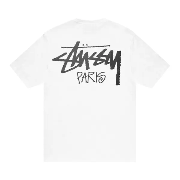 Stussy Stock Paris Tee White